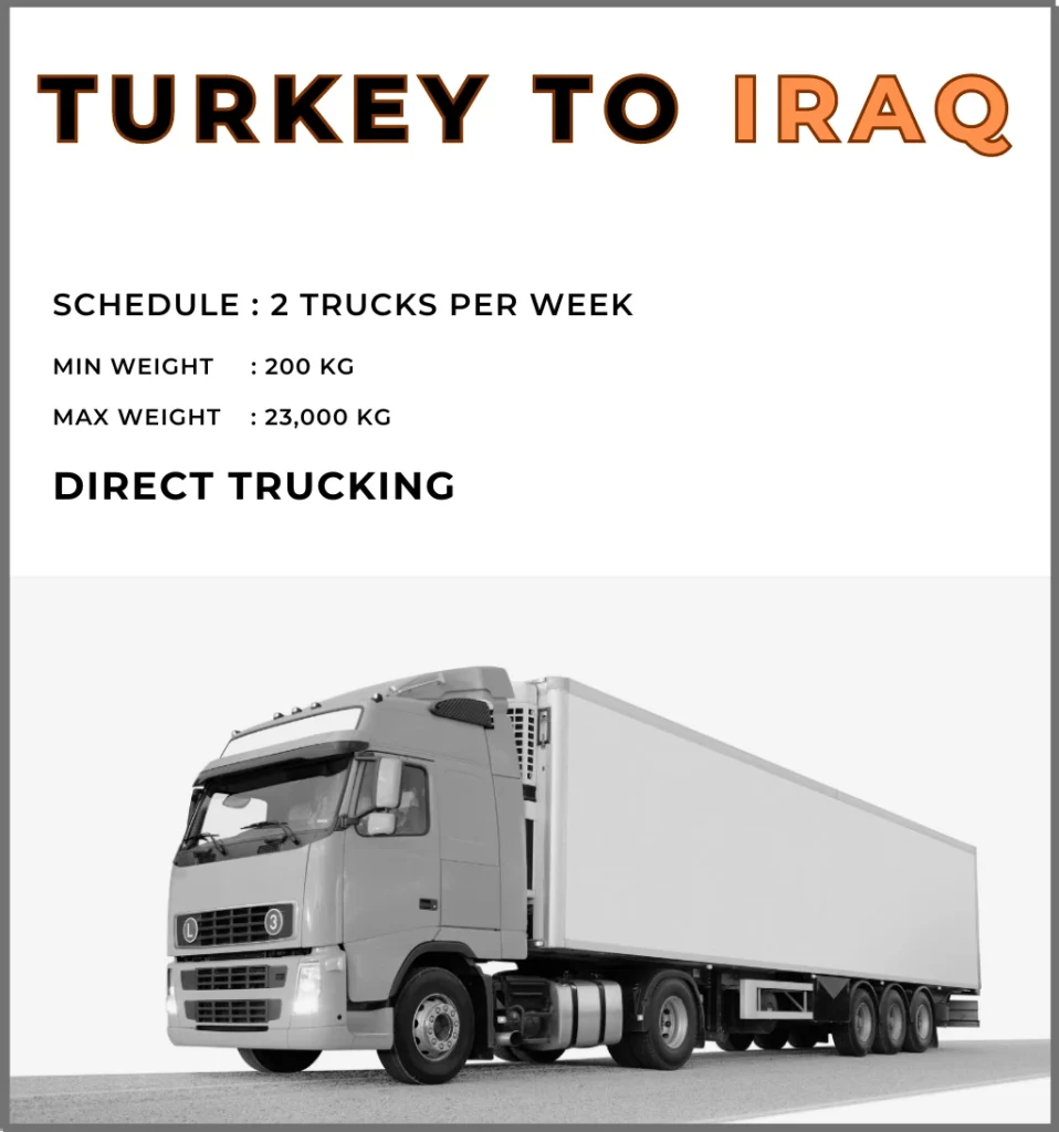 Shipping from TURKEY to Iraq