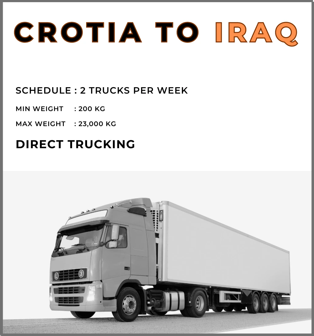 Cargo Shipping from Croatia to Iraq