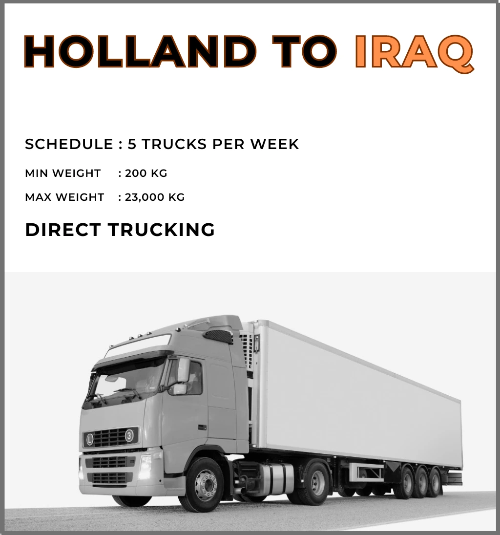 Shipping from Netherlands to Iraq