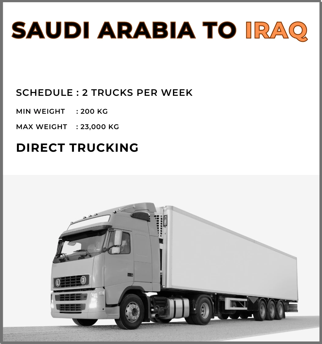 Shipping from Saudi Arabia to Iraq