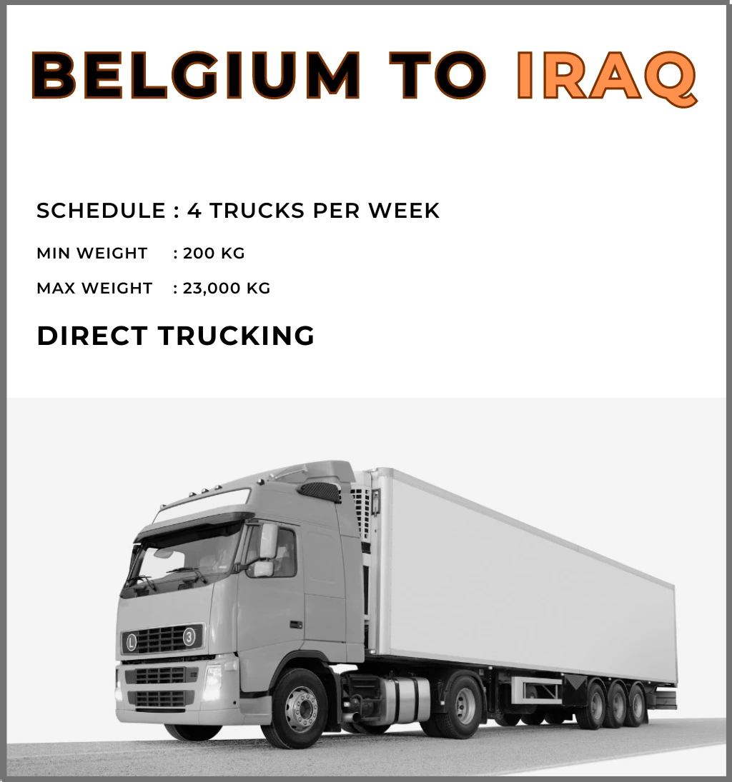 Cargo Shipping from Belgium to Iraq