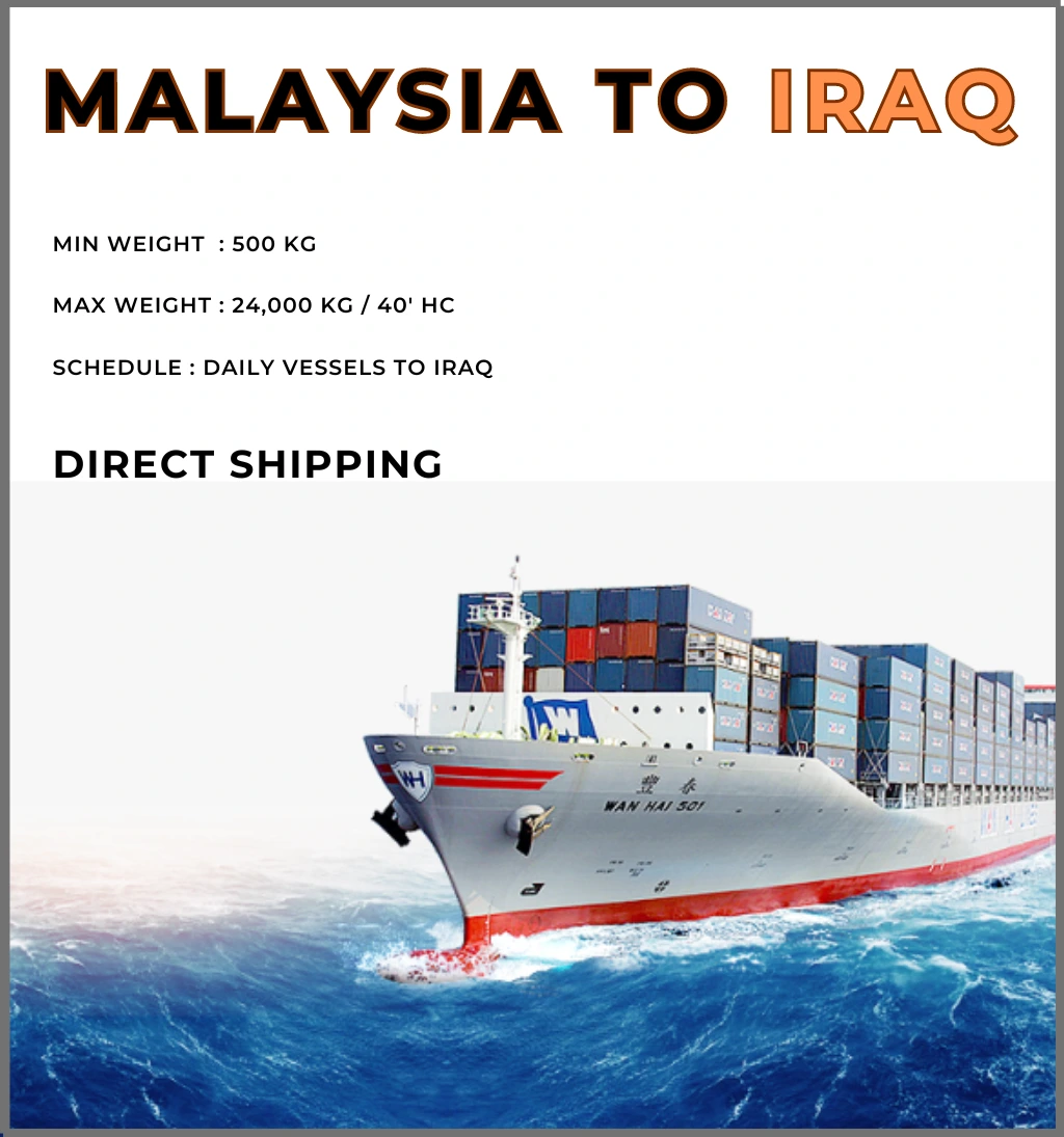 Shipping from Malaysia to Iraq