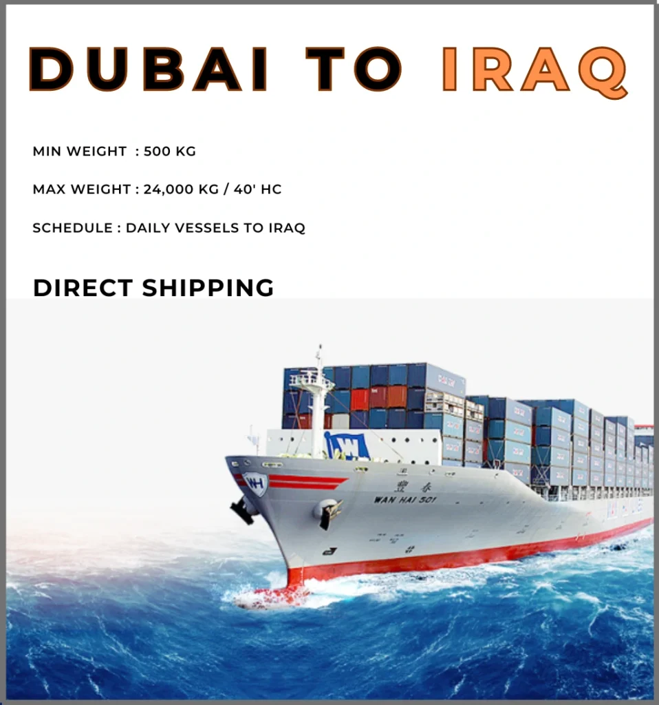 Cargo Shipping from Dubai to Iraq