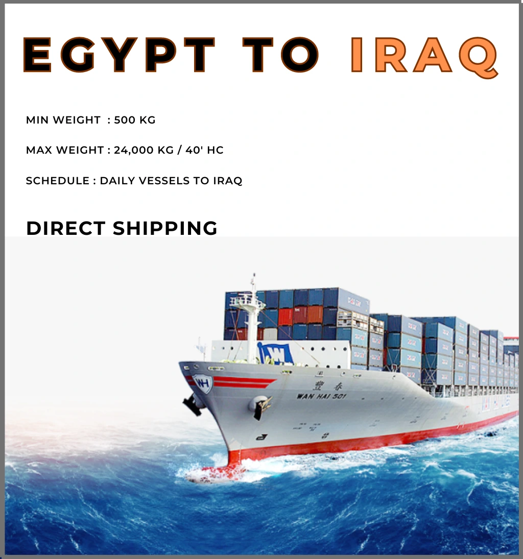 Shipping from Egypt to Iraq