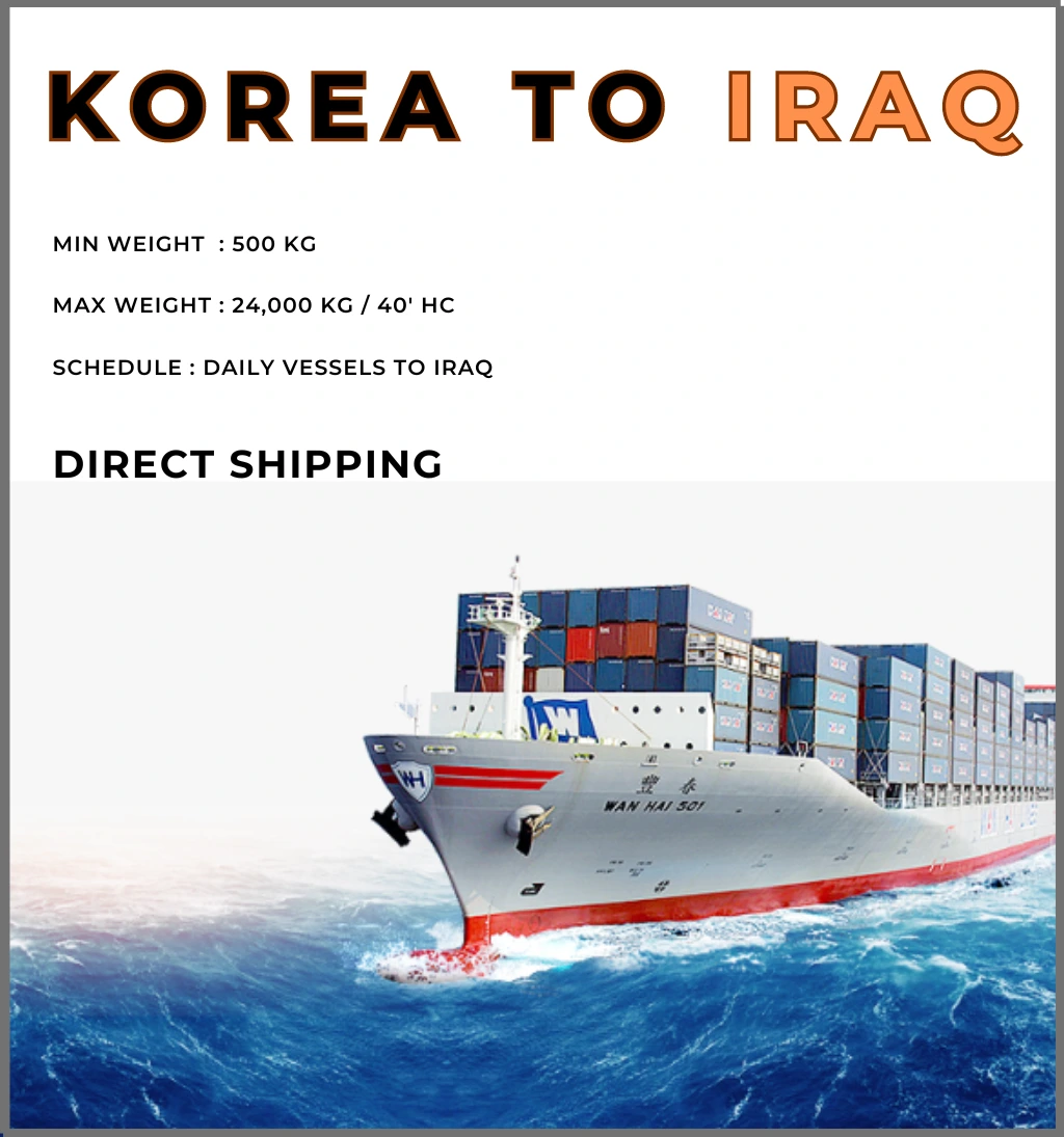 Shipping from Korea to Iraq