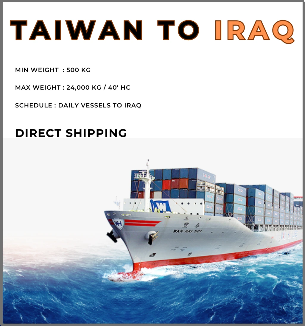 Shipping from Taiwan to Iraq